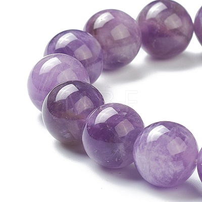 Natural Amethyst Beaded Stretch Bracelets BJEW-D446-E-40-1