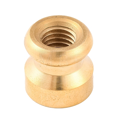 Golden Tone Round Wax Seal Brass Stamp Heads AJEW-S087-02G-10-1