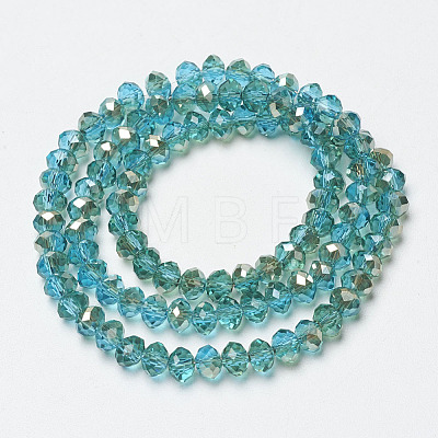 Electroplate Glass Beads Strands EGLA-A034-T1mm-K19-1
