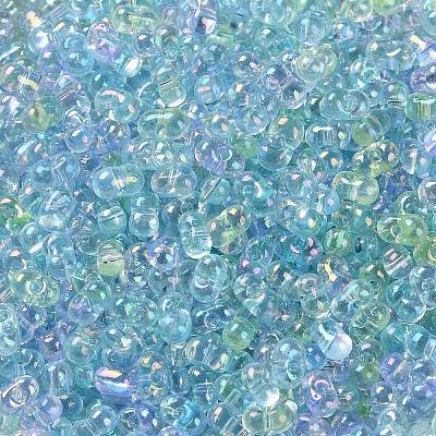AB Color Plated Glass Seed Beads SEED-L011-06B-09-1