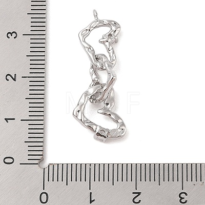 Brass Micro Pave Clear Cubic Zirconia Pendants KK-S388-12P-1