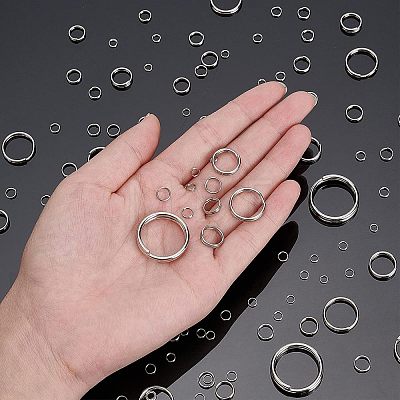 SUPERFINDINGS 201 Stainless Steel Split Ring STAS-FH0001-39-1