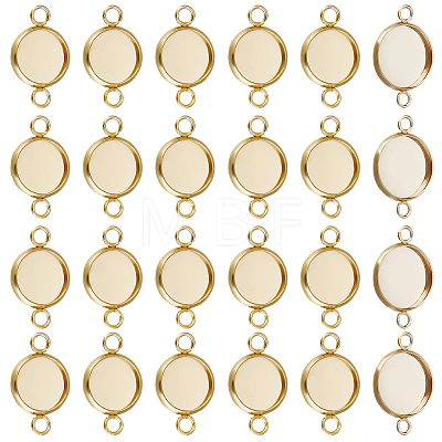 40Pcs 304 Stainless Steel Cabochon Connector Settings STAS-CN0001-80-1