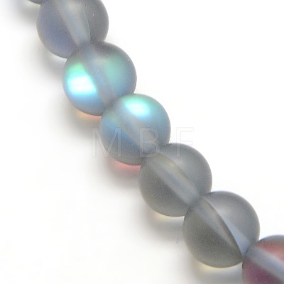 Synthetic Moonstone Beads Strands G-F142-8mm-02-1