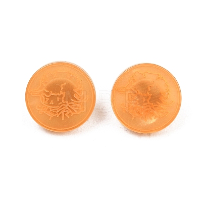 1-Hole Resin Alloy Shank Buttons FIND-B065-03G-05-1
