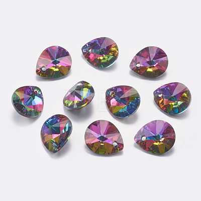 Faceted K9 Glass Rhinestone Charms RGLA-F053-D-001VO-1