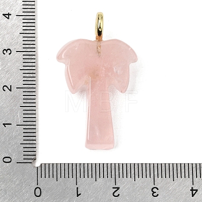 Natural Rose Quartz Carved Pendants G-C282-04B-1