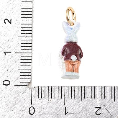 304 Stainless Steel Enamel Pendants STAS-F358-01G-06-1