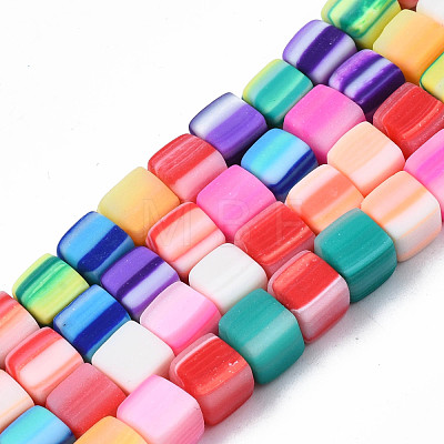 Handmade Polymer Clay Beads Strands CLAY-N008-060-05-1