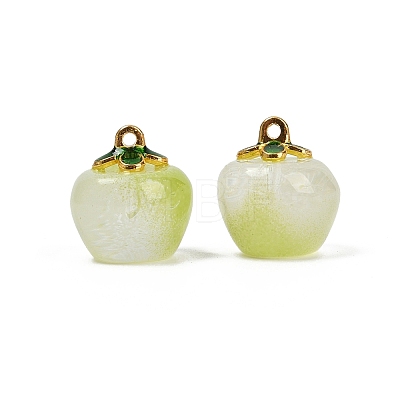 Transparent Glass Apple Pendants DGLA-E004-16A-1