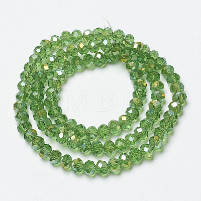 Electroplate Transparent Glass Beads Strands EGLA-A034-T2mm-H01-1