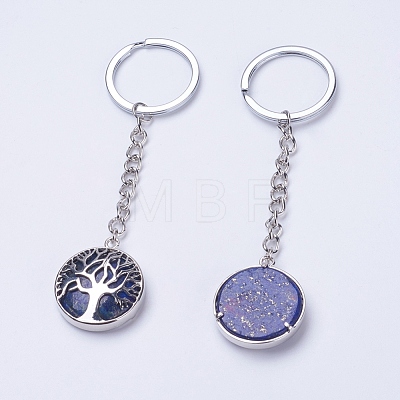 Natural Lapis Lazuli Keychain KEYC-E023-02L-1