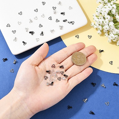 400Pcs 2 Colors Brass Interlocking Clasps KK-YW0004-28-1