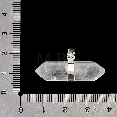 Natural Quartz Crystal Double Terminal Pointed Pendants G-NH0001-15P-05-1