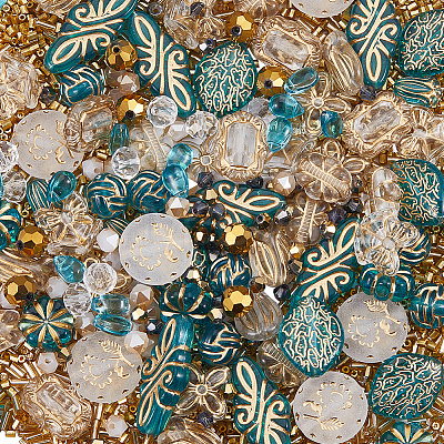 DIY Acrylic & Glass Beads Findings Kits FIND-SC0023-06-1