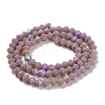 Opaque Solid Color Imitation Jade Glass Beads Strands GLAA-F029-P4mm-D13-1