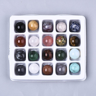 Natural & Synthetic Mixed Gemstone Beads G-N0327-008-1