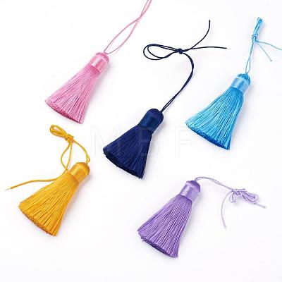 Polyester Tassel Big Pendants HJEW-K030-B-1