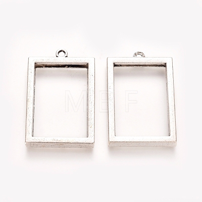 Rack Plating Alloy Photo Locket Pendants PALLOY-WH0068-03AS-1