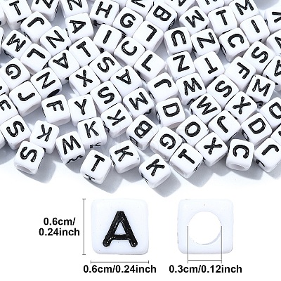 Acrylic Horizontal Hole Letter Beads OACR-YW0002-08-1