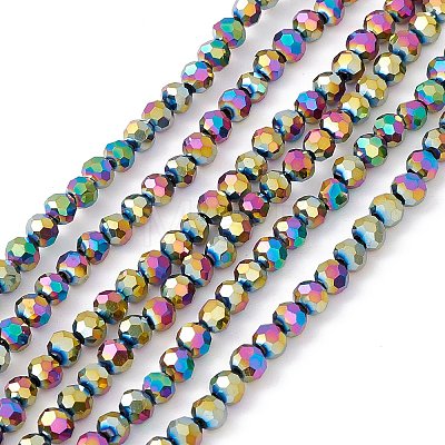 Electroplate Glass Bead Strands LS-EGLA-R042-4mm-04-1