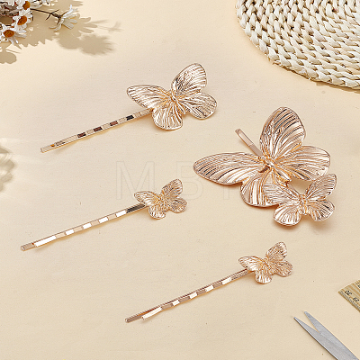 4Pcs Alloy Hair Bobby Pins PHAR-LP0002-35-1