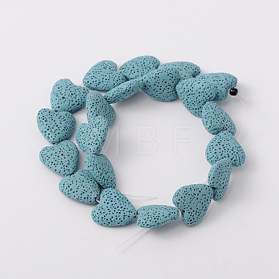 Dyed Natural Lava Rock Bead Strands G917-8-1