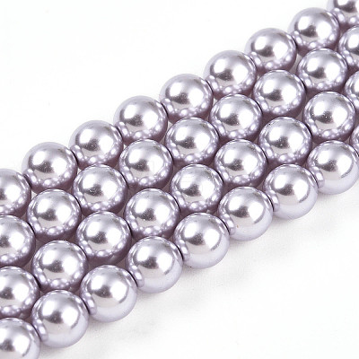 Baking Paint Pearlized Glass Pearl Bead Strands HY-N002-6mm-A04-1