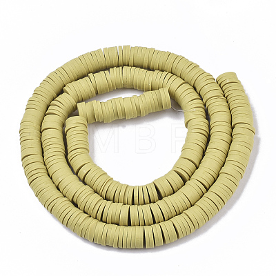 Handmade Polymer Clay Beads Strands CLAY-R089-6mm-019-1