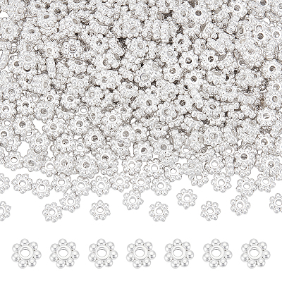 500Pcs Tibetan Style Alloy Daisy Spacer Beads FIND-UN0010-51-1