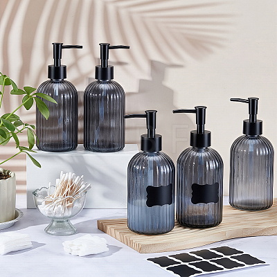 6Pcs Glass Press Pump Bottles AJEW-WA0004-95-1