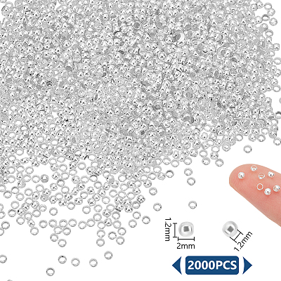 2000Pcs Brass Crimp Beads FIND-UN0004-35B-1