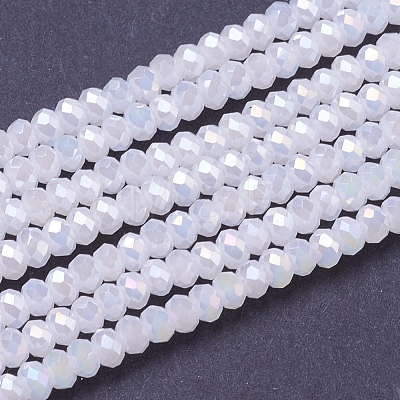 Faceted Electroplate Glass Rondelle Bead Strands X-EGLA-R048-2mm-36-1