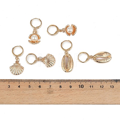 Alloy Leverback Dangle Earrings EJEW-B159-03G-1
