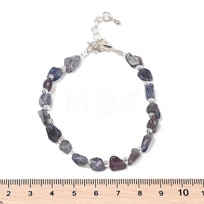 Natural Iolite Chips Bracelets for Women BJEW-H623-01S-03-1