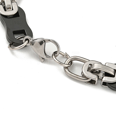 Two Tone 304 Stainless Steel Oval Link Chain Bracelet BJEW-B078-45BP-1