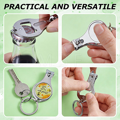 60Pcs Carbon Steel & Resin Nail Clipper Keychain MRMJ-WA0001-10A-1