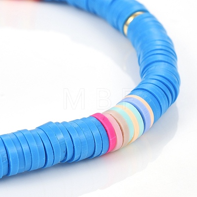 Handmade Polymer Clay Heishi Beads Stretch Bracelets BJEW-JB05304-1