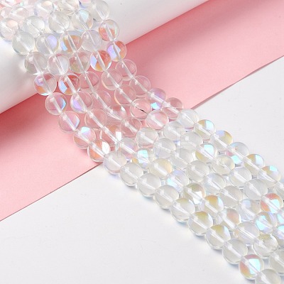 Synthetic Moonstone Beads Strands G-E573-02C-14-1