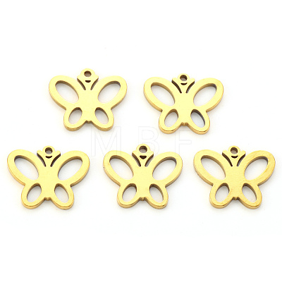 PVD Vacuum Plating 304 Stainless Steel Charms STAS-N092-26G-1
