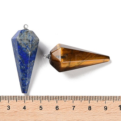 Natural & Synthetic Mixed Gemstone Pendants G-G104-06-1