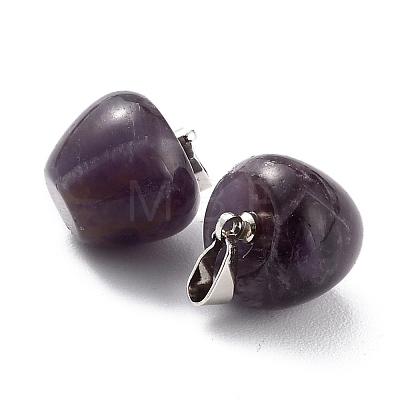 Natural Amethyst Pendants G-Z022-01S-1