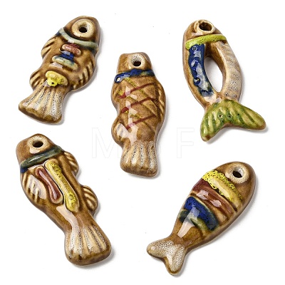 Hand-Painted Porcelain Big Pendants LA-CBAC6A6-06B-1