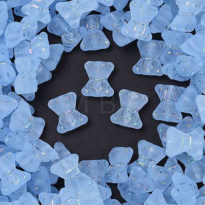 Frosted Transparent Acrylic Beads X1-OACR-P029-20B-04-1