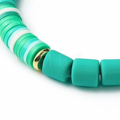 Handmade Polymer Clay Stretch Bracelets Sets BJEW-JB06350-05-1