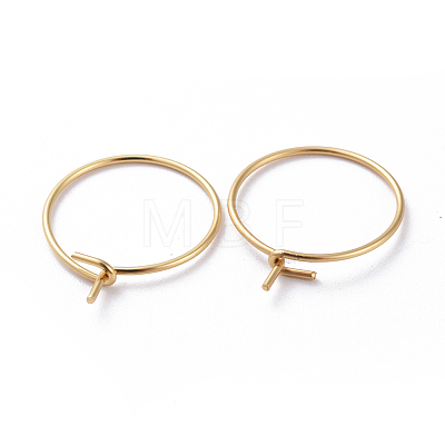 316 Surgical Stainless Steel Hoop Earrings Findings STAS-K146-039-30mm-G01-1