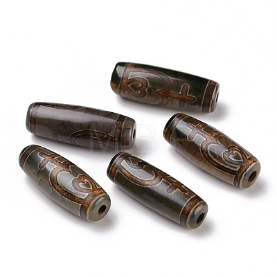 Tibetan Style dZi Beads TDZI-E004-18-1
