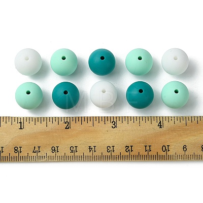 30Pcs 3 Colors Silicone Beads Round Rubber Bead 15MM Loose Spacer Beads for DIY Supplies Jewelry Keychain Making SIL-FS0001-01E-1