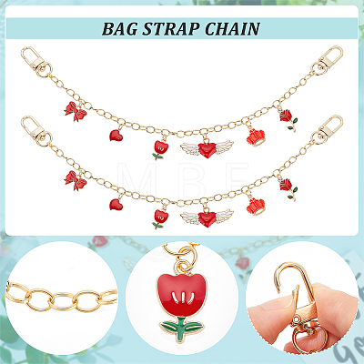 WADORN Valentine's Day Decorative Brass Bag Chain FIND-WR0006-67-1
