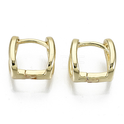 Brass Hoop Earrings EJEW-S201-245G-1